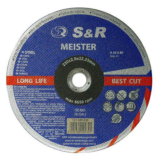 Круг отрезной по металлу S&R Meister A 30 S BF 230x2x22,2 мм (131020230)