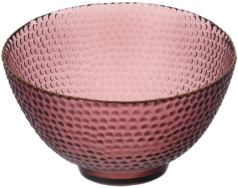 Салатник стеклянный Bauble 17х12 см Пурпурный с золотой каймой Салатник стеклянный Bauble 17х12 см Пурпурный с золотой каймой