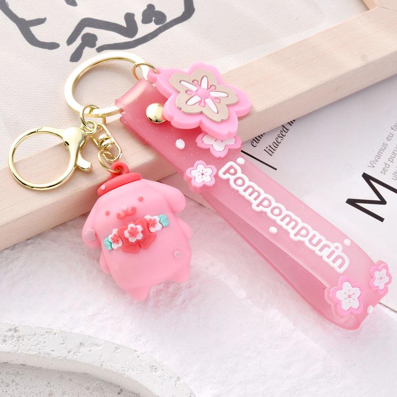 Брелок для ключів Pompompurin Hello Kitty Sakura Рожевий (058)