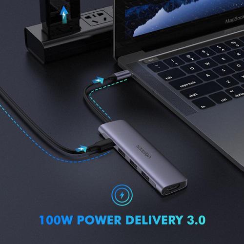 Док-станція USB3.0 Type-C USB UGreen CM136 3.0x3/HDMI/PD 50209 Сірий - фото 6