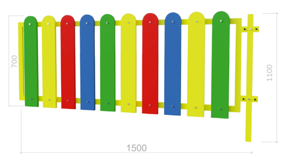 Елемент Tobi Sho Огорожа дерев'яна для дитячих майданчиків 1500 мм - фото 2