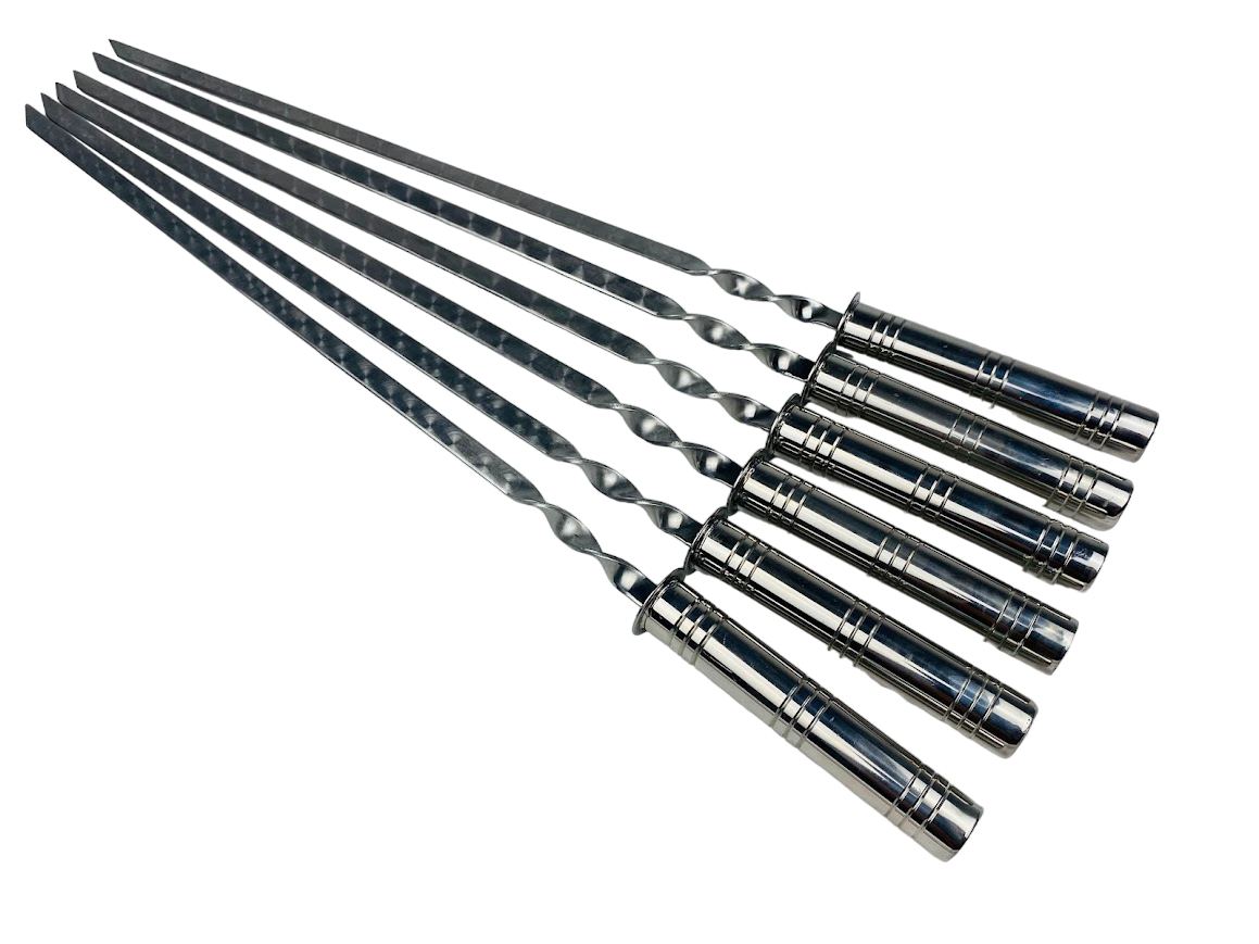 Набор шампуров подарочный 6 шт. Серебряный (106-10-NB-3106)