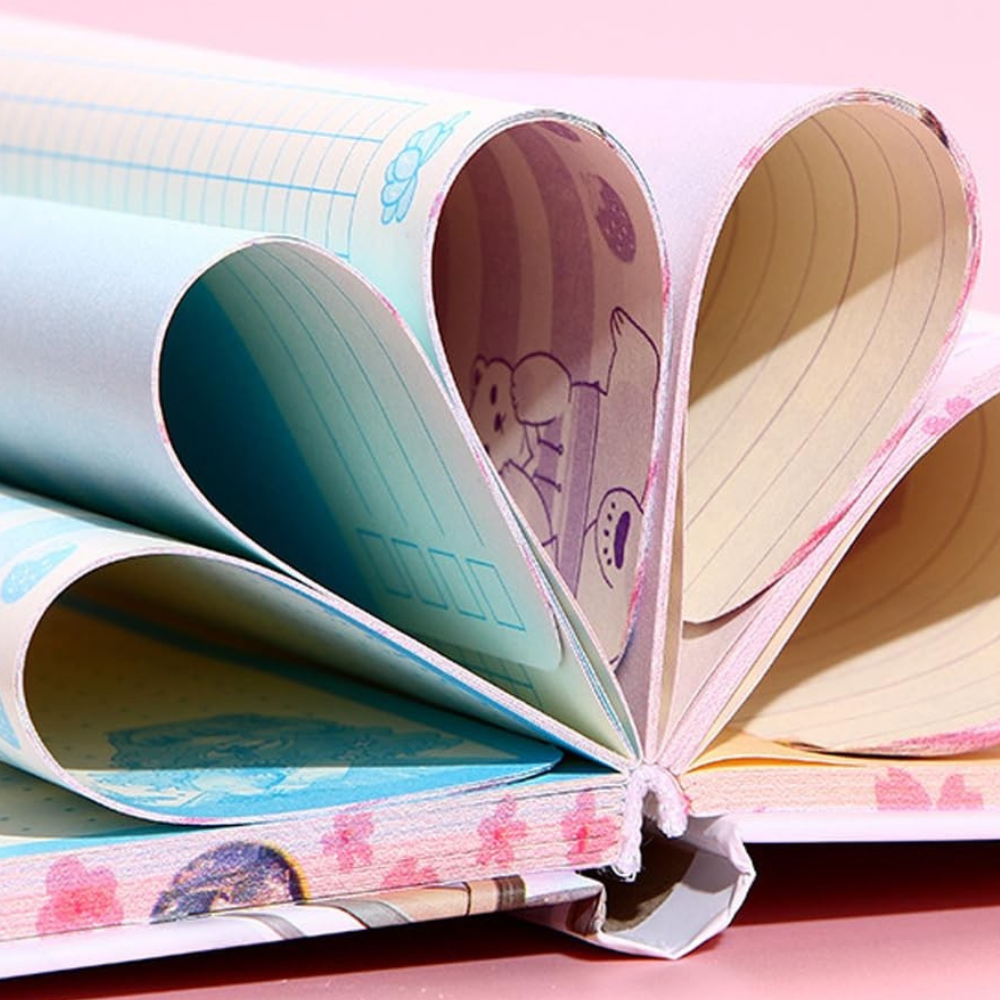 Набір блокнот з канцелярським приладдям дитячий в подарунковій упаковці для дівчаток 390х240 см Фіолетовий - фото 10