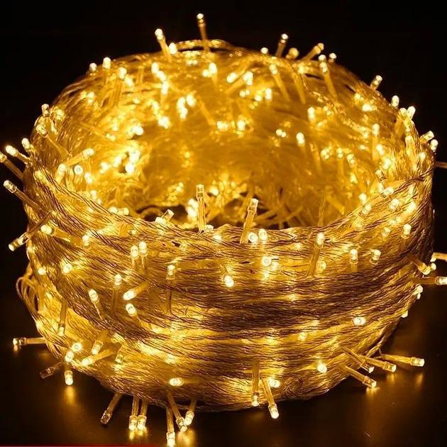Гирлянда нить светодиодная 800 Led 40 м Теплый белый (1321)