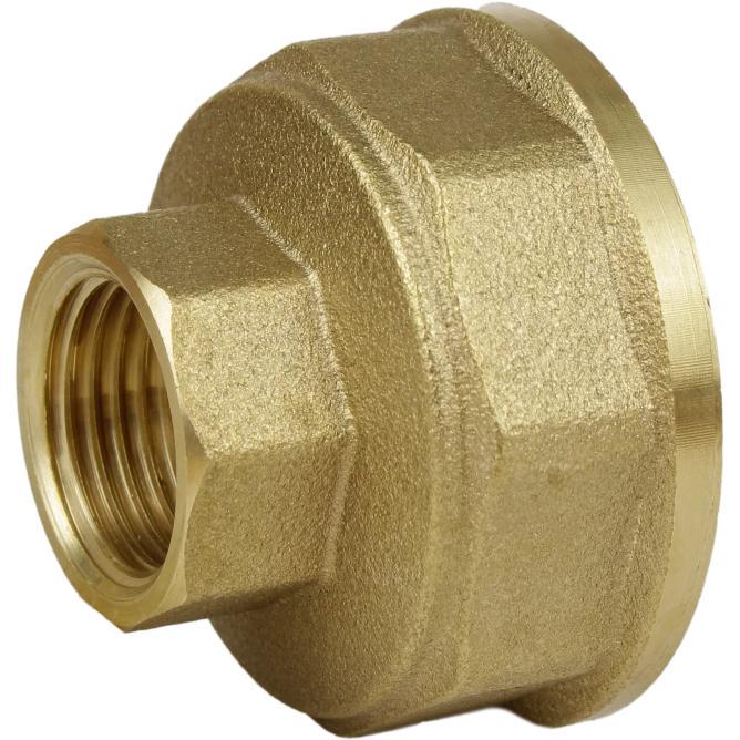 Муфта редукционная А0333А VA латунная 1 1/4″ВР х 1/2″ВР штампованная восьмигранная (000026547)