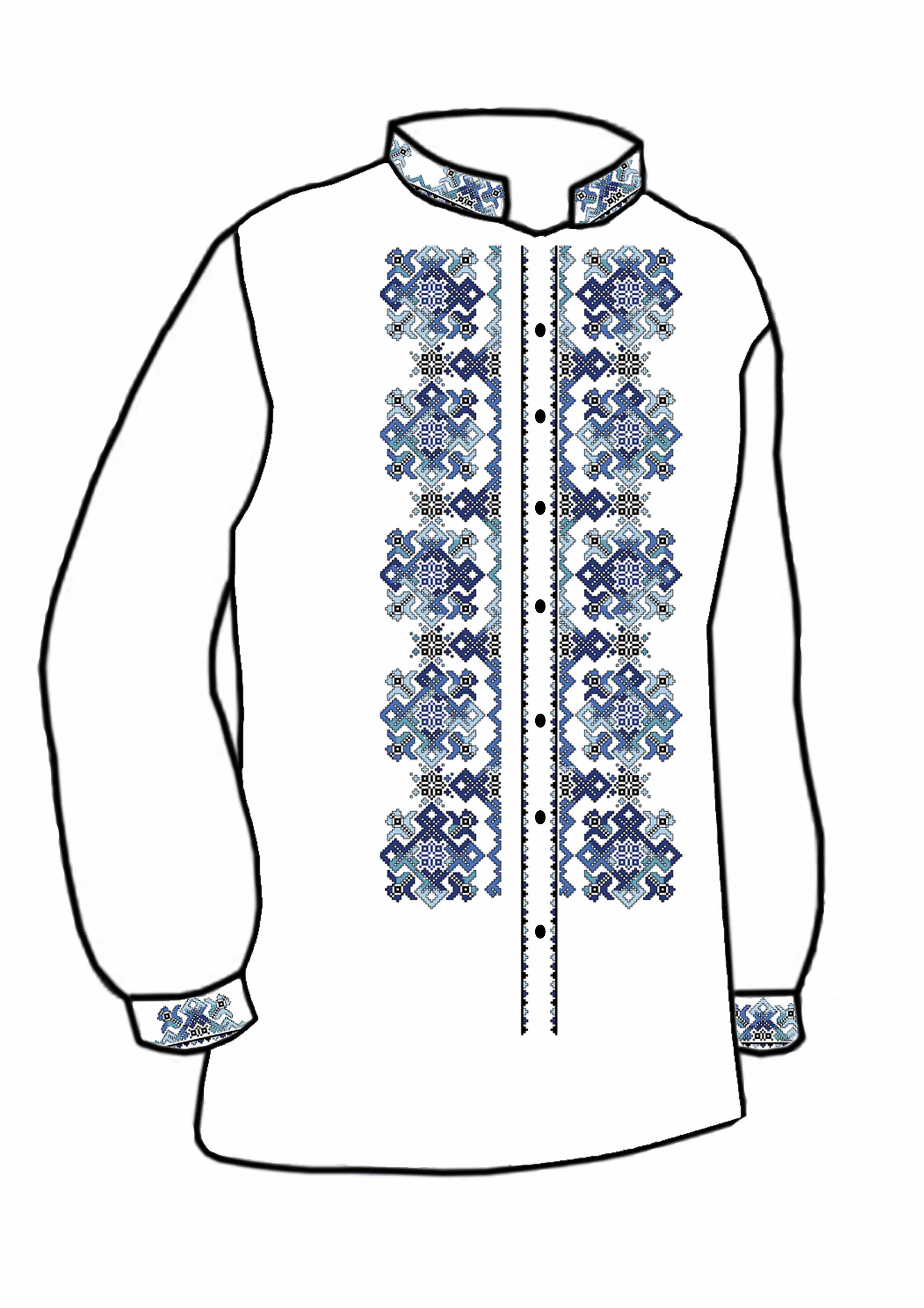 Заготовка для вишивки нитками або бісером сорочка СЧ-161 домоткане полотно Заготовка для вишивки нитками або бісером сорочка СЧ-161 домоткане полотно