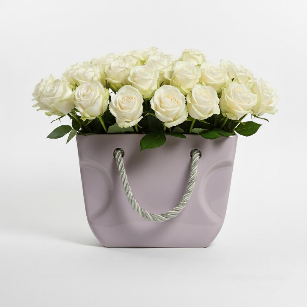 Ваза Nana ceramics Сумка 17 см Фиолетовый (9040) Ваза Nana ceramics Сумка 17 см Фиолетовый (9040)