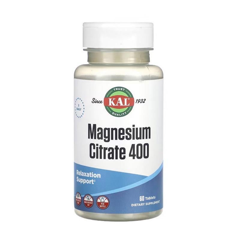 Магній цитрат KAL Magnesium Citrate 400 60 табл.