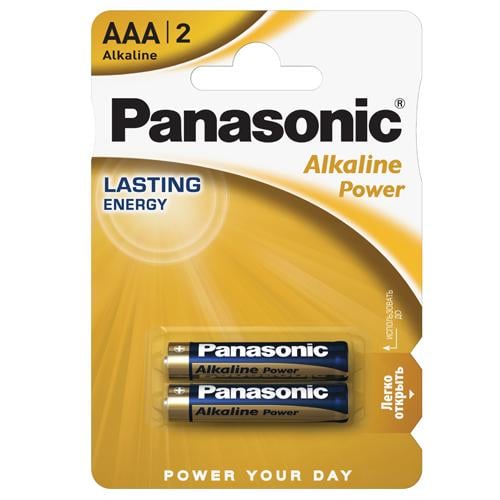 Батарейки Panasonic AAA Alkaline Power 1,5V 2 шт. (LR03REB/2BP)