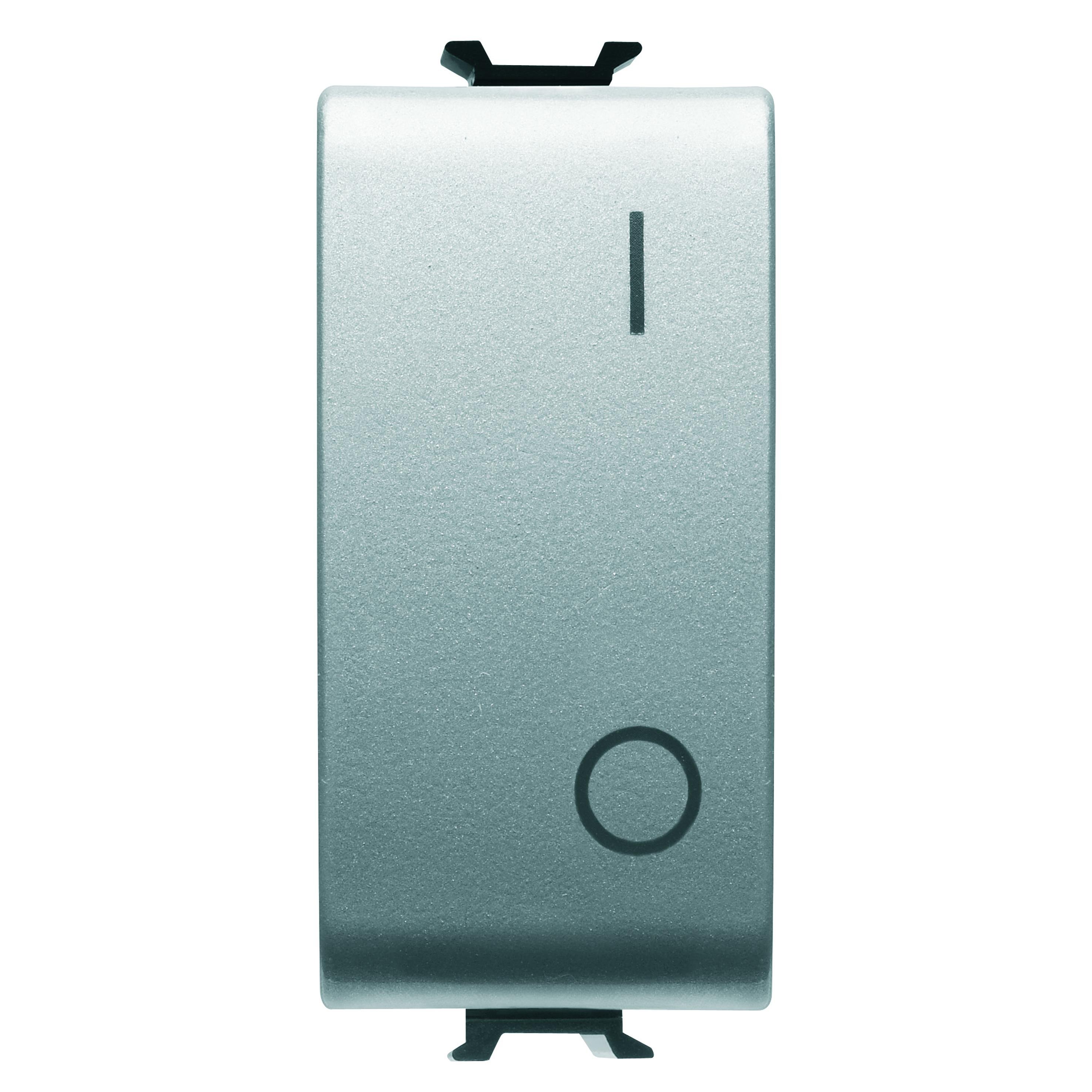 Вимикач одноклавішний Gewiss Chorusmart 1 модуль технополімер Титан (GW14004)