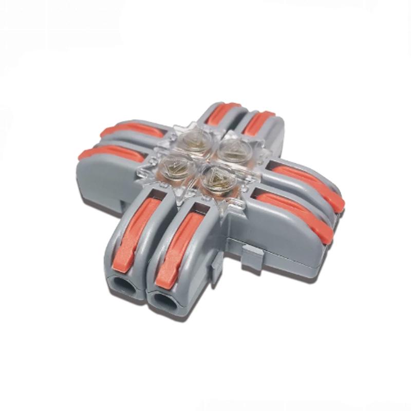 Клемма проходная Tactix 0,5-4 мм2 32А 1-7 наборная 51,8х16х14,5 мм Оранжевый (L11G)