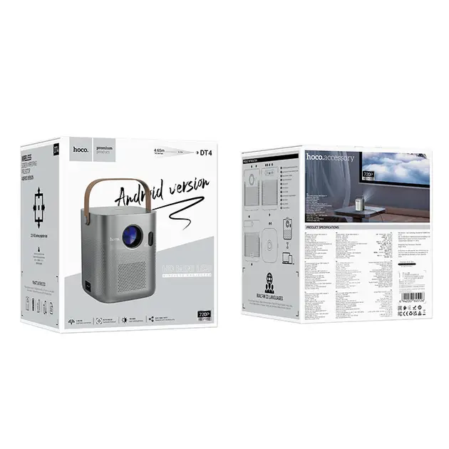 Проєктор Hoco DT4 Smart Full Autofocus Projector 720P Android version - фото 6 Проєктор Hoco DT4 Smart Full Autofocus Projector 720P Android version - фото 6