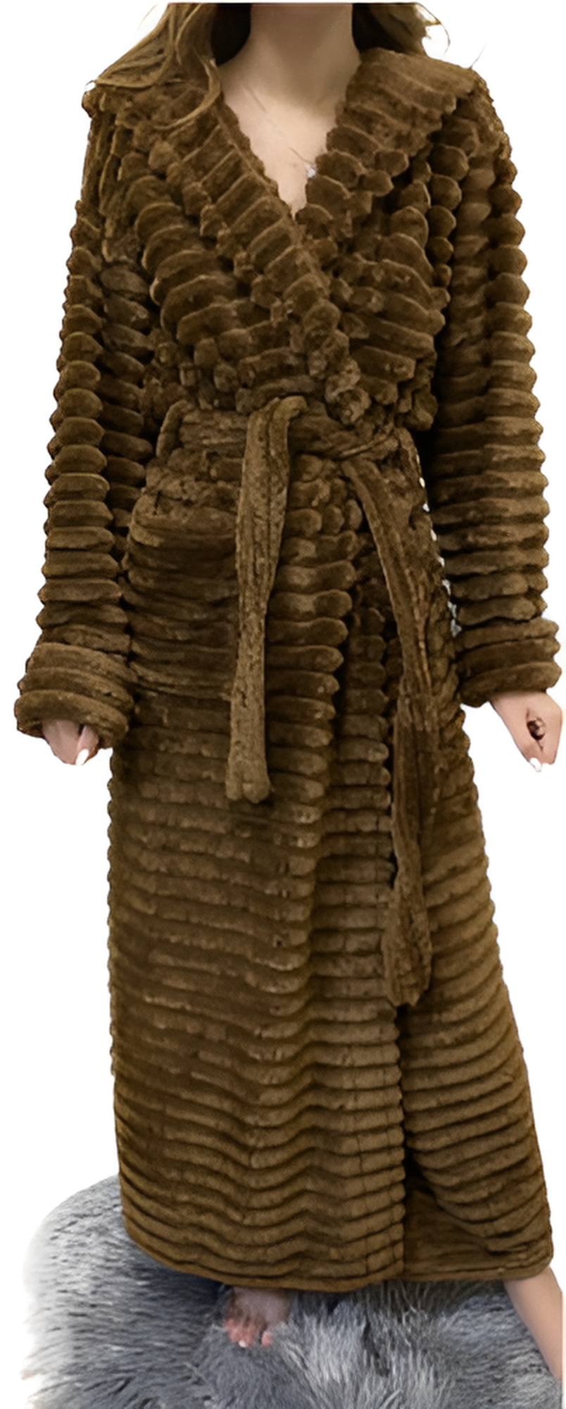 Халат женский Шарпей махровый M Медовый (58-67-ж-хл-ш-м-м)