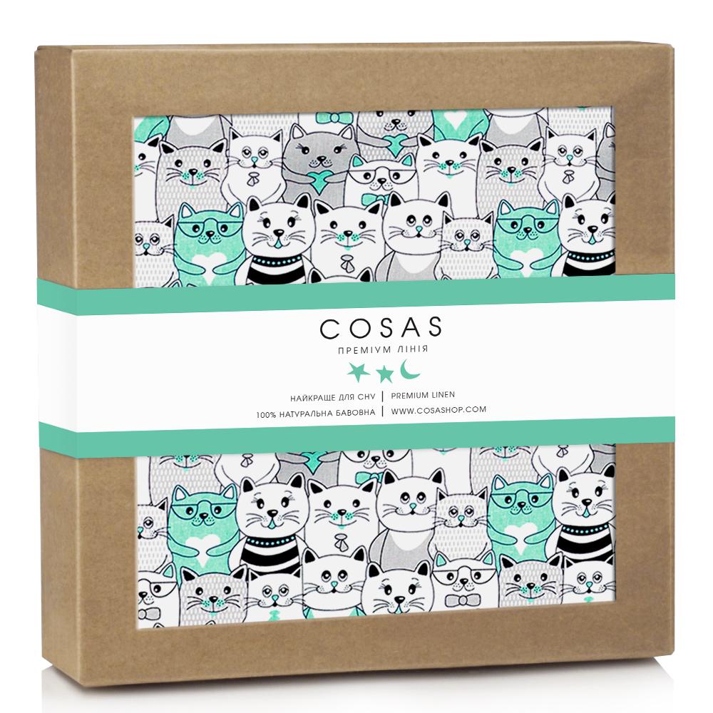 Наматрасник Cosas Mint Cats непромокаемый 70x120 см (4822052024577)