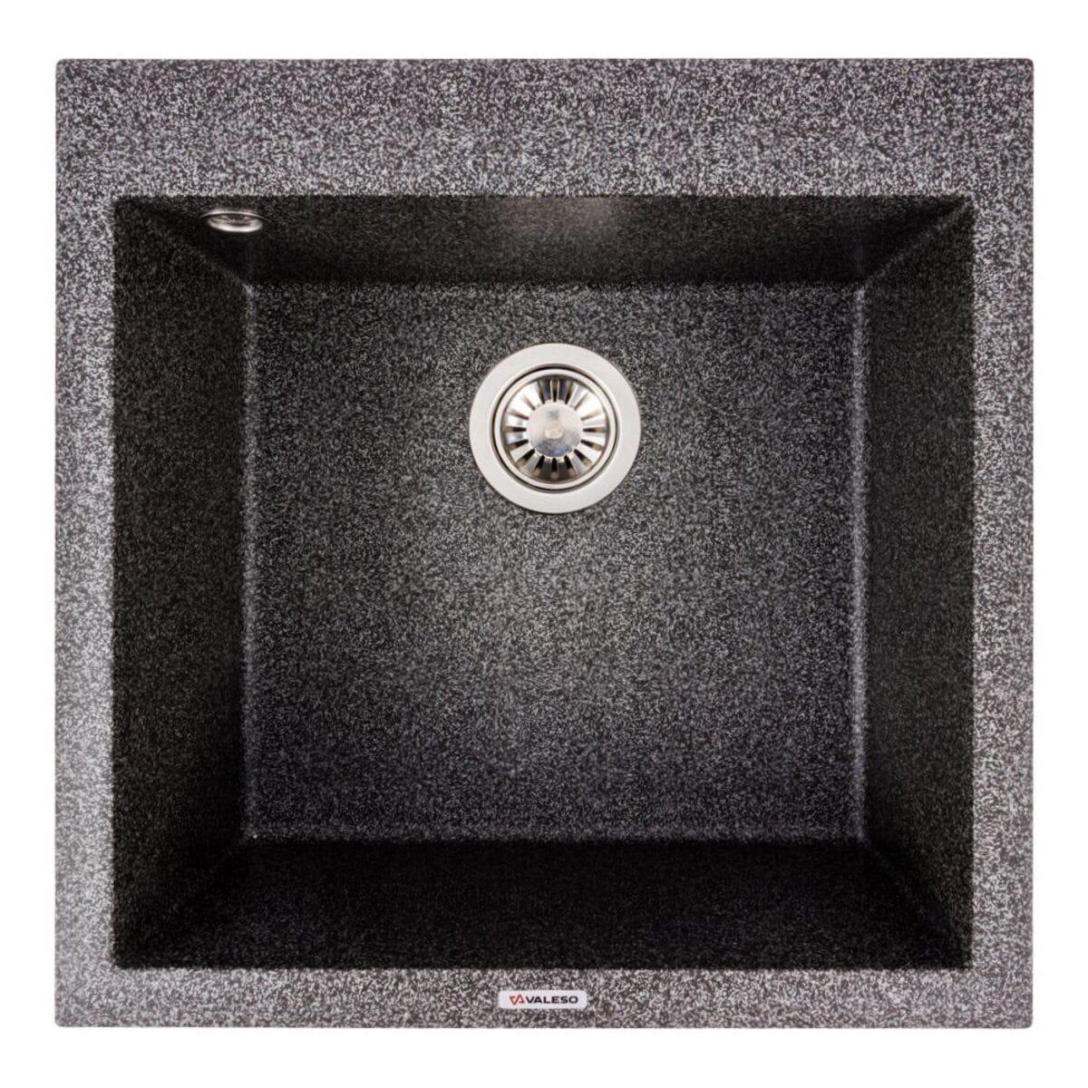 Мойка гранитная Valeso Galax 500х500 врезная квадратная Графит матовый (PLTM-SP000049268)