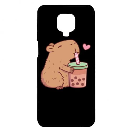 Чехол для Xiaomi Redmi Note 9S/9Pro/9Pro Max Boba tea capybara