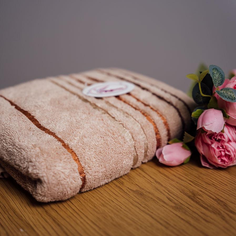 Полотенце для лица Линии стиля 100х50 см Бежевый (87717)