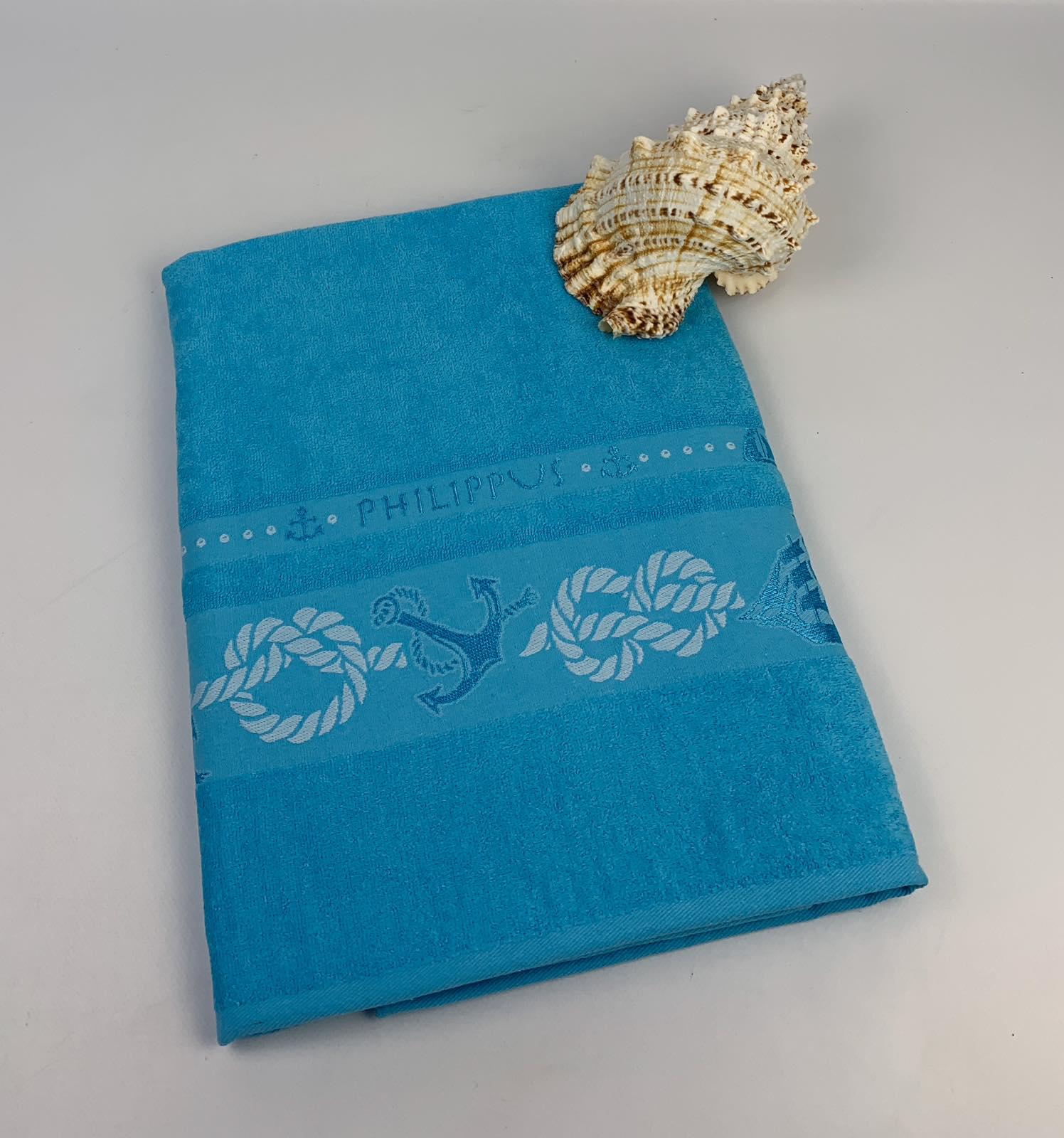 Полотенце пляжный Philippus E898 90x170 см Светло-бирюзовый (CN29929)