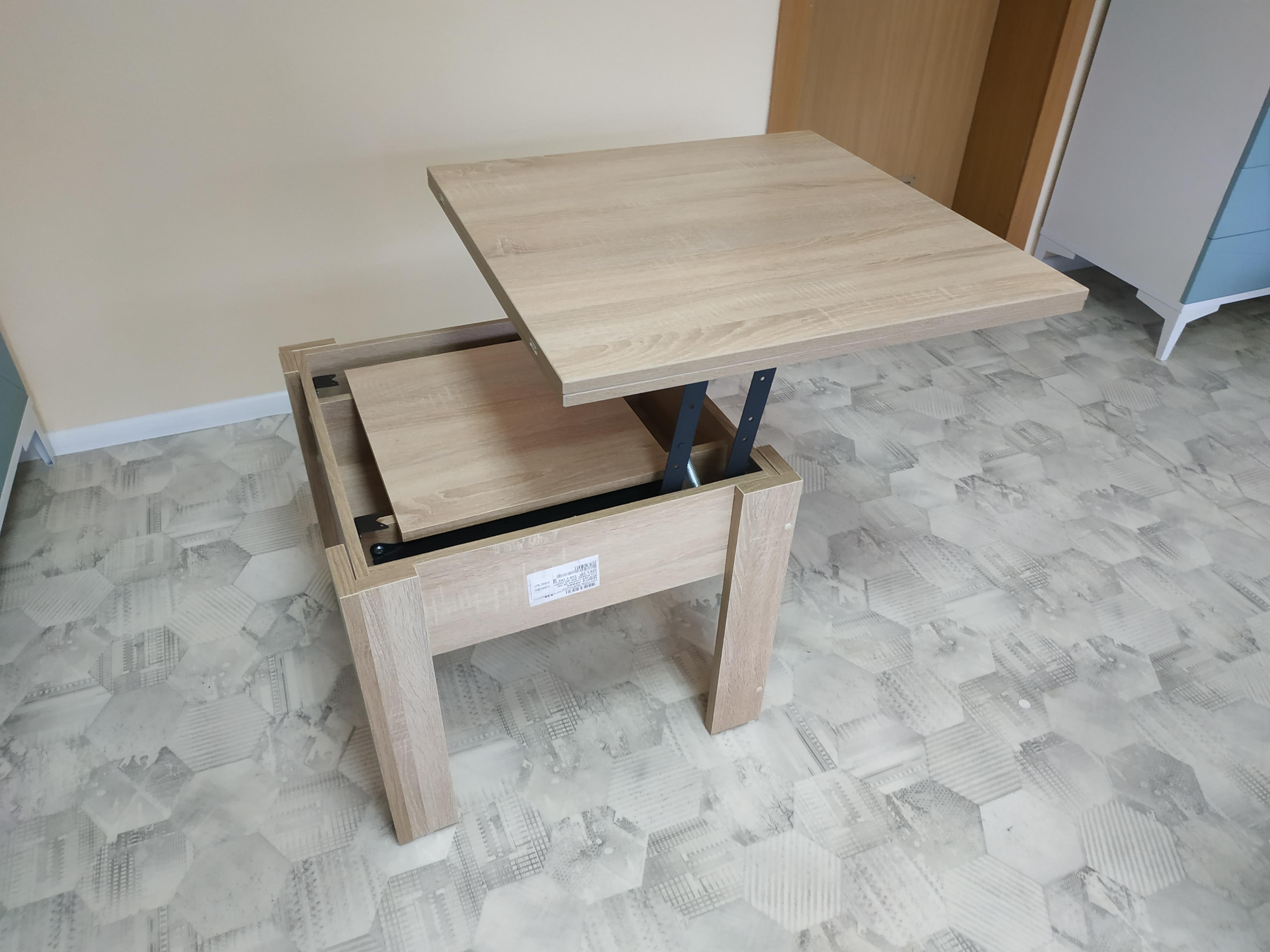 Журнальный стол-трансформер Comfo 700x570x700 мм Дуб сонома (GATB13130000000) - фото 5 Журнальный стол-трансформер Comfo 700x570x700 мм Дуб сонома (GATB13130000000) - фото 5