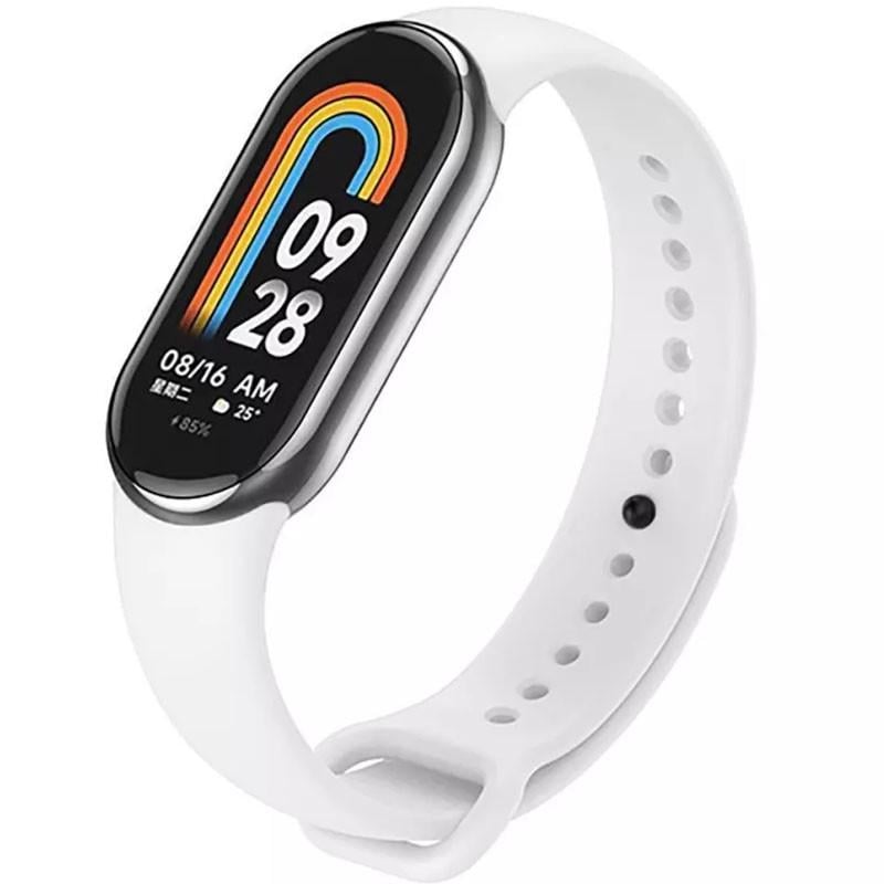 Ремінець силіконовий для Xiaomi Mi Band 8 Білий (00000065484_16)