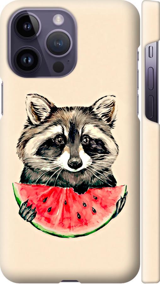 Чехол на iPhone 14 Pro Max Енотик с арбузом (4605m-2667-42517) Чехол на iPhone 14 Pro Max Енотик с арбузом (4605m-2667-42517)