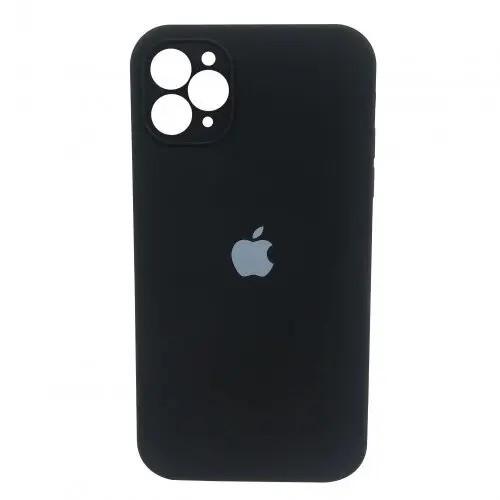 Силиконовый Чехол Накладка Закрытая Камера Silicone Case Full Camera Для iPhone 12 Pro Black