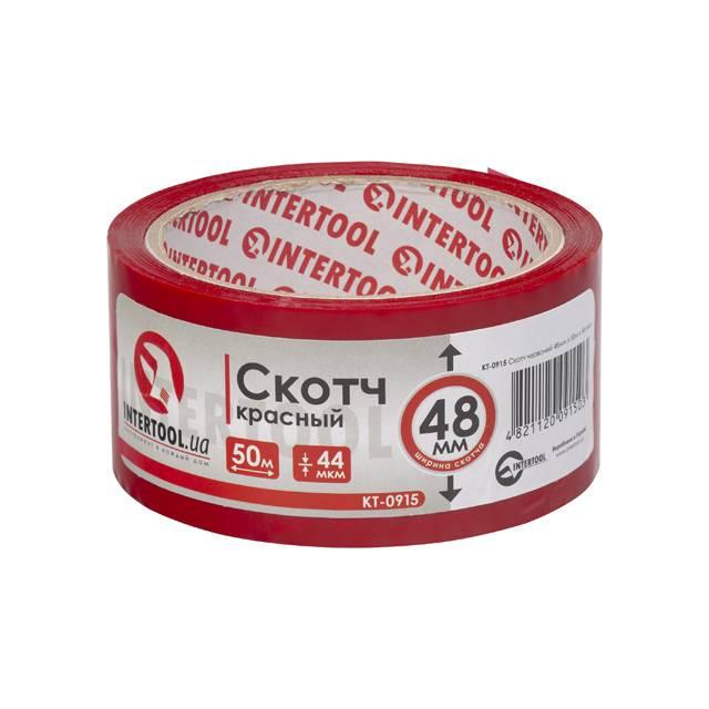 Скотх хервоний Intertool 48 мм 50 м 44 мкм (KT-0915)