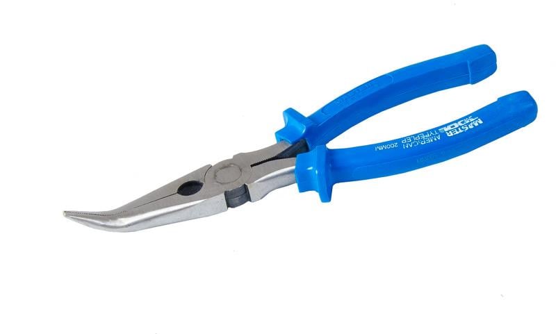 Щипцы гнутые Mastertool American type C45 HRC 44 48 200 мм (22-3200) Щипцы гнутые Mastertool American type C45 HRC 44 48 200 мм (22-3200)