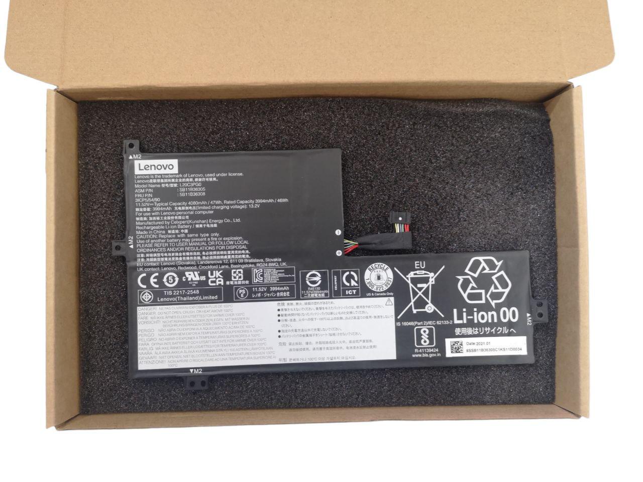 Аккумулятор для Lenovo Chromebook Gen3/L20D3PG0/L20C3PG0 4080 mAh 47Wh (21698766)