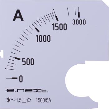 Шкала для амперметра E.NEXT e.meter72.a1500.scale 1500A АС 72х72 мм (s066009) - фото 2