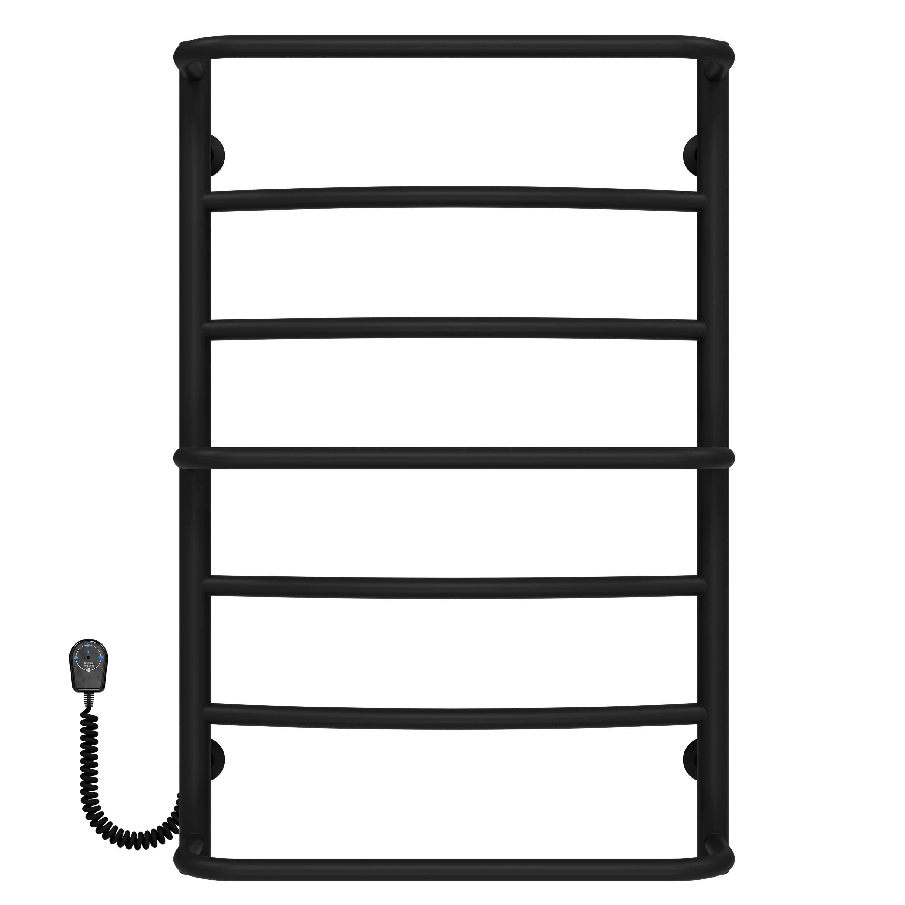 Полотенцесушитель электрический Deffi Аквамикс П7 EF16 левое подключение нержавеющая сталь 500х800 мм Черный (C.AM.80.50.7.EBL5)