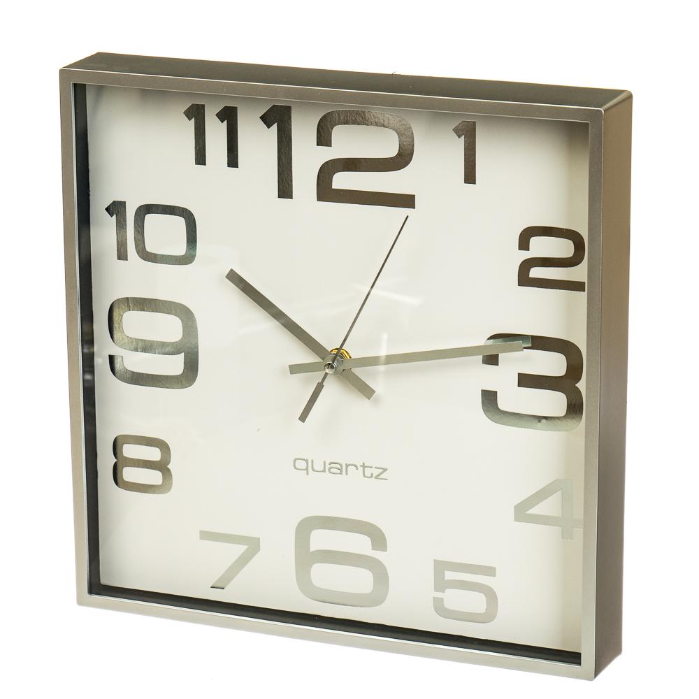 Часы настенные Elisey Белый ретро квадрат 28 см (2003-018)