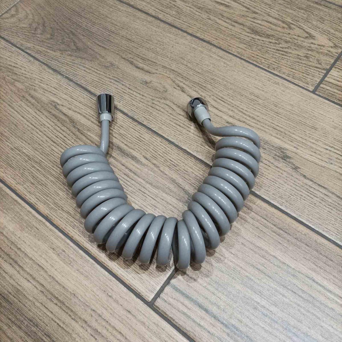 Шланг спіральний Disfact PU-CU з опресованими фітингами для гігієнічного душу 2,5 м Сірий/Хром (3285) - фото 6