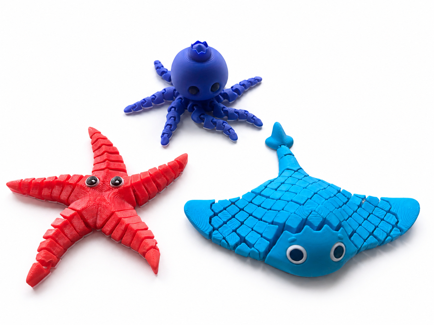 Набор подвижных игрушек Морские животные для бассейна и ванны 3 шт. (KIDS028)