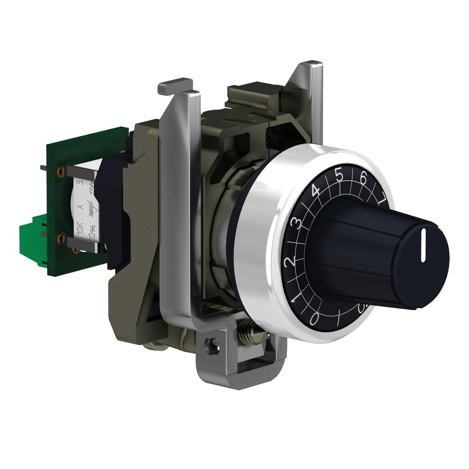 Потенциометр Schneider Electric Harmony XB4 22 мм с маркировкой 4700 Ом металл (XB4BD912R4K7)