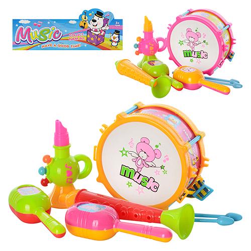Набір дитячих музичних інструментів Metr+ 9098 барабан/флейта/дудка/маракаси/(113807) - фото 2 Набір дитячих музичних інструментів Metr+ 9098 барабан/флейта/дудка/маракаси/(113807) - фото 2