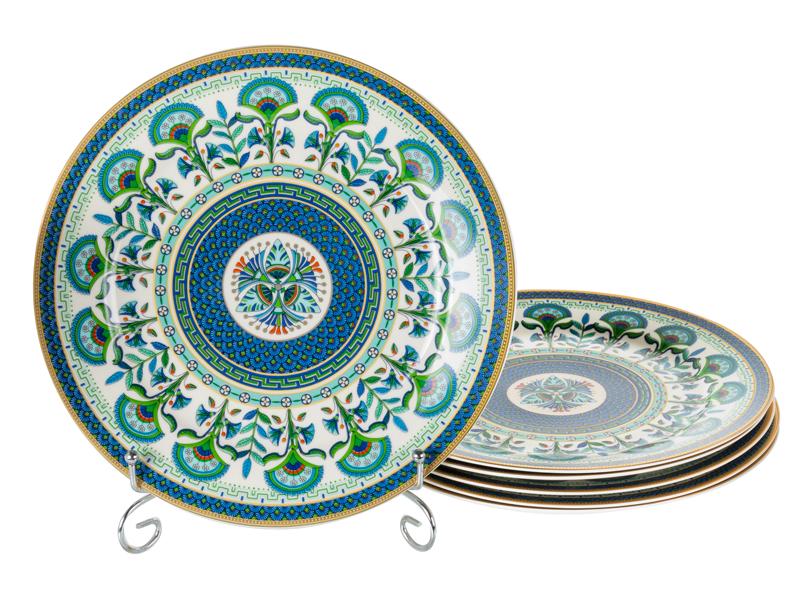 Набор из шести фарфоровых тарелок Lefard Velazza 922-105 27 см Сине-зеленый