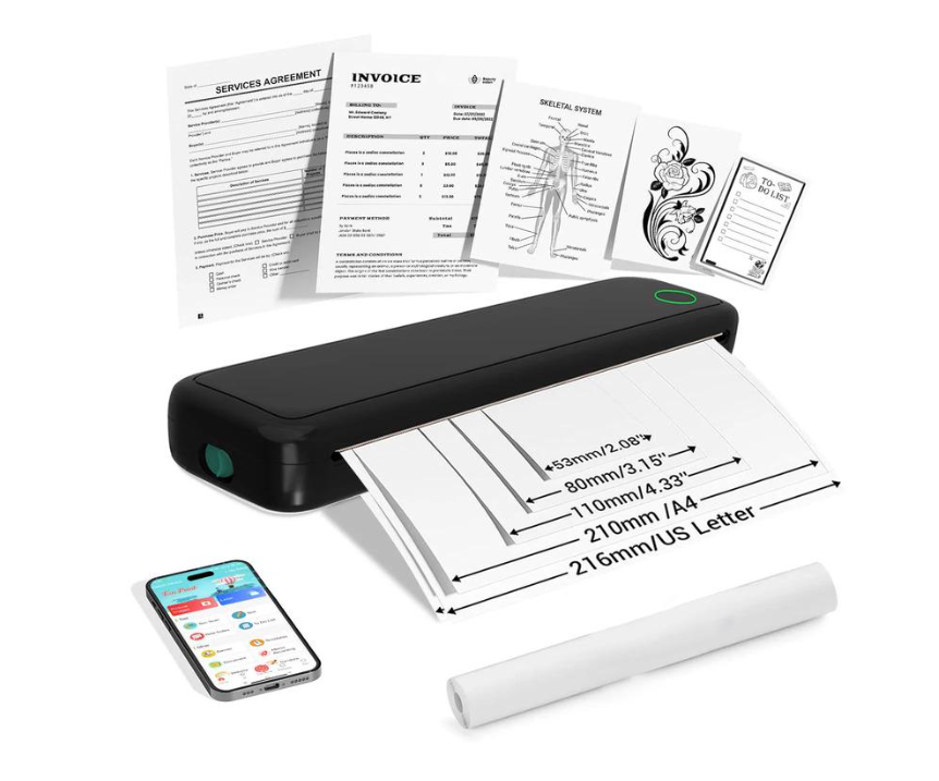 Принтер портативный A4 M15 Wi-Fi Bluetooth (45673-_2305) - фото 2 Принтер портативный A4 M15 Wi-Fi Bluetooth (45673-_2305) - фото 2