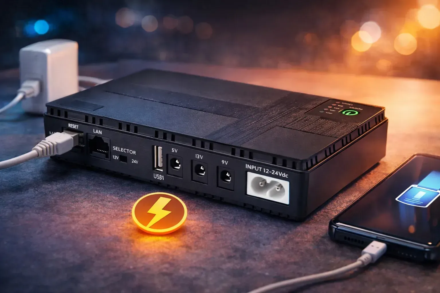 ᐉ Джерело безперебійного живлення для роутера UPS DC1018P до 10