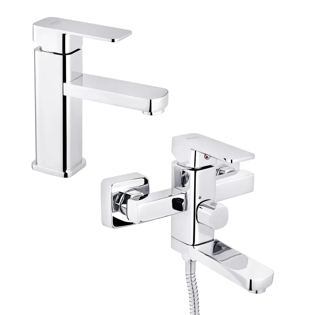 Набір змішувачів для ванни Kroner KRM Ems C010 CV017355/C060 CV017357 Хром (32161361) Набір змішувачів для ванни Kroner KRM Ems C010 CV017355/C060 CV017357 Хром (32161361)