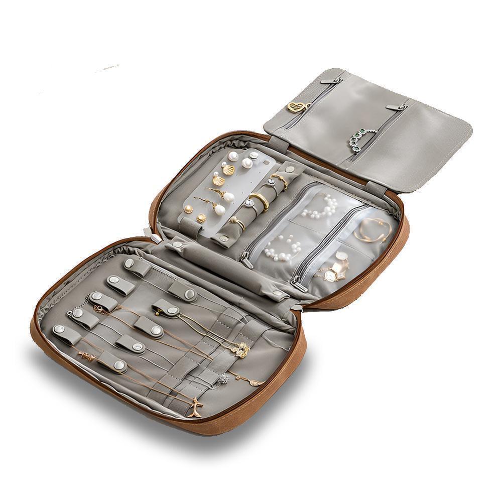 Шкатулка-органайзер для хранения 60+ ювелирных украшений/бижутерии Коричневый (13901337)