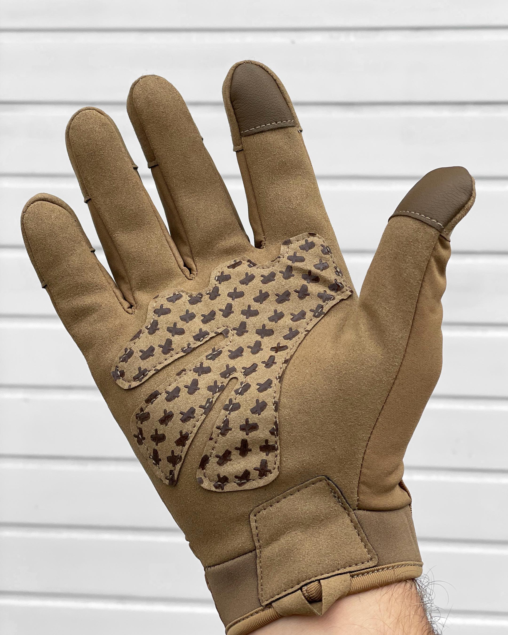 Перчатки военные мужские с защитной вставкой 2XL Койот (RUK-7.1.XXL) - фото 4 Перчатки военные мужские с защитной вставкой 2XL Койот (RUK-7.1.XXL) - фото 4