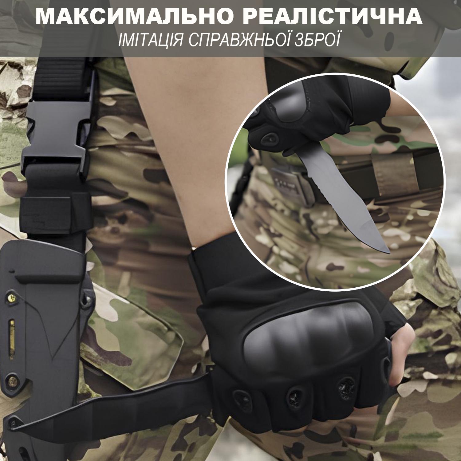 Ніж тренувальний Univerza кишеньковий з піхвами Зелений - фото 5