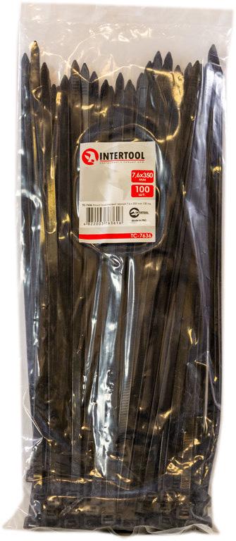 Хомут пластиковый Intertool 7,6x350 мм 100 шт. Черный (000028269)