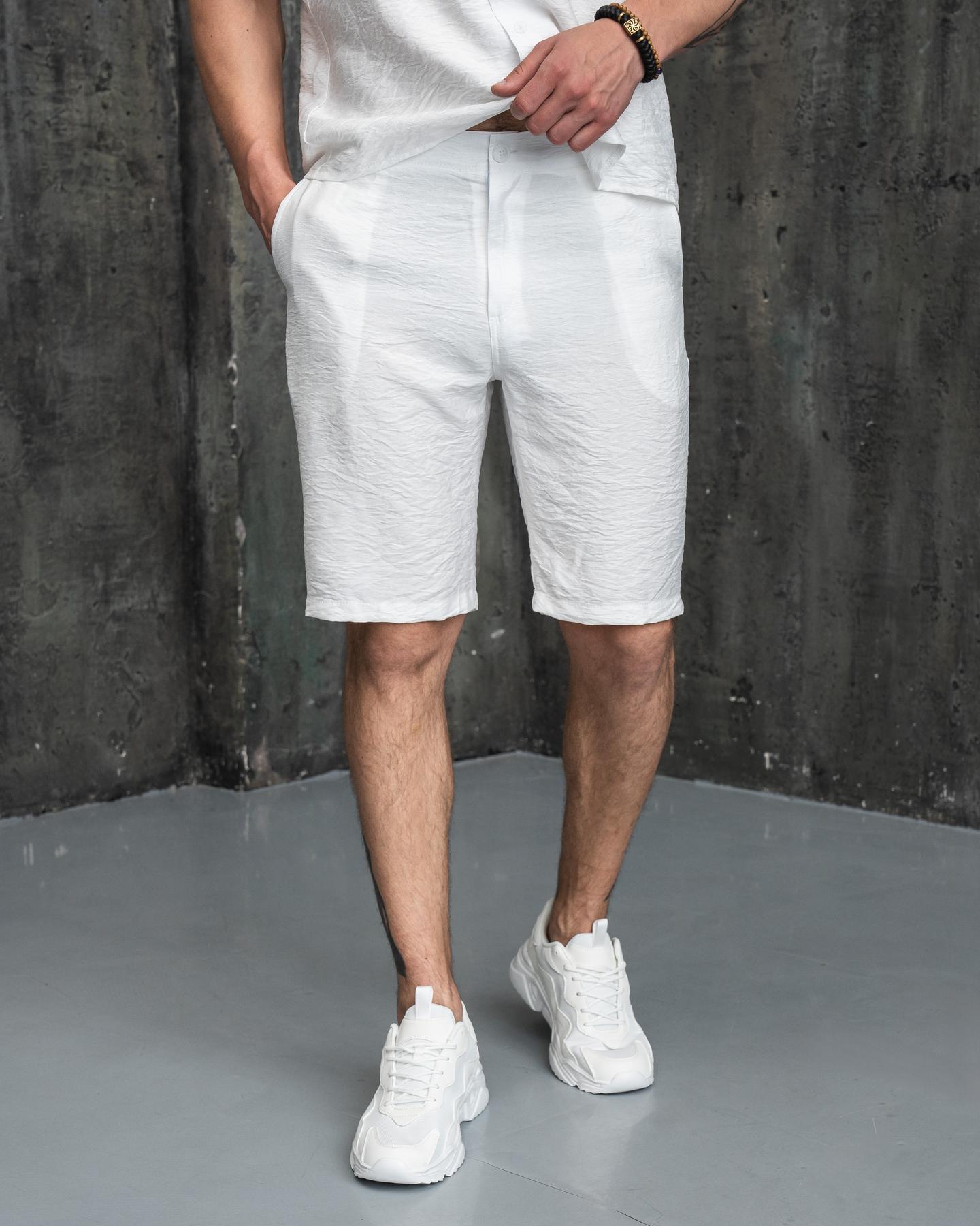 Шорти чоловічі класичні Aero лляні L Молочний (26377/3/3)