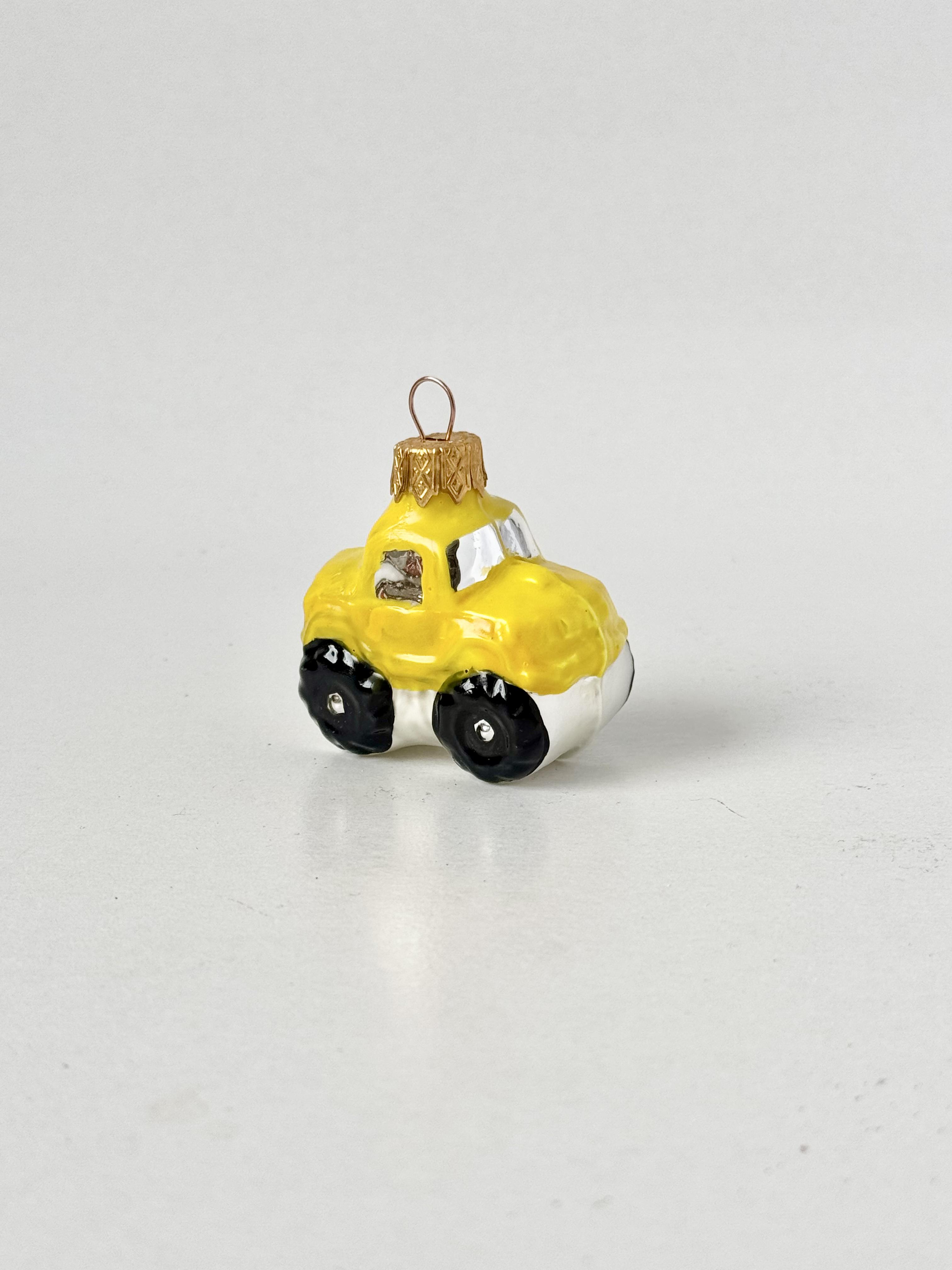 Игрушка на елку стеклянная Джип мини 5,5х5,5 см (F-88-2)