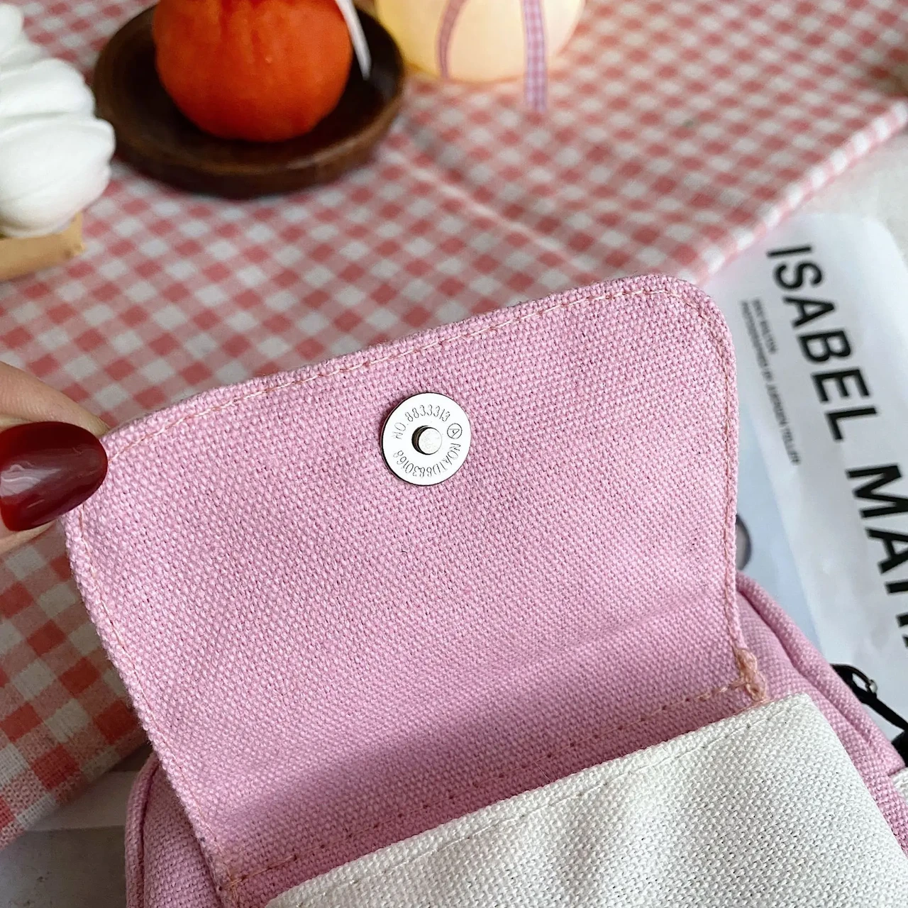 Сумка-барсетка для девочки со значком и игрушкой Розовый (А284) - фото 7