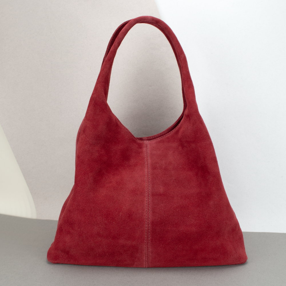 Сумка-шопер жіноча замшева Virginia Conti 03790 Гранатовий (2385333785) - фото 1