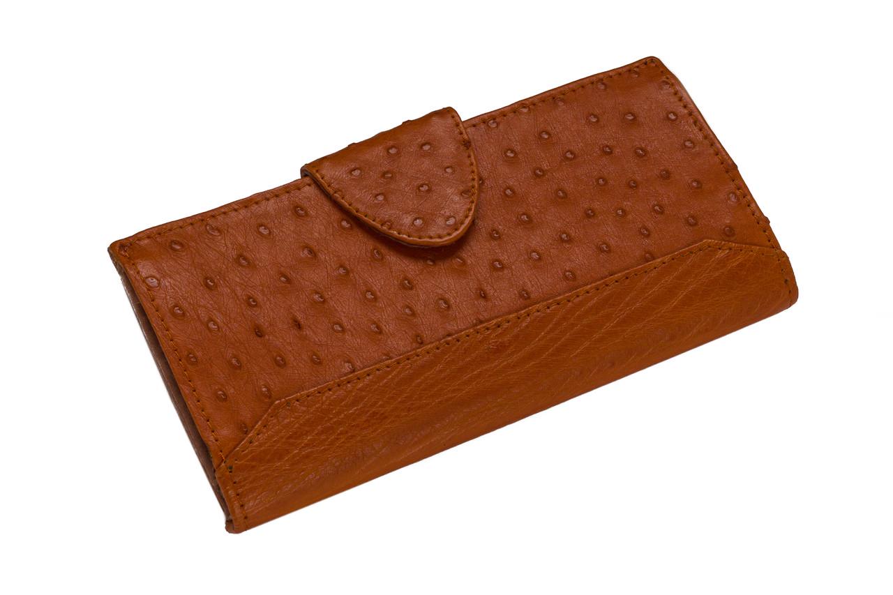 Кошелек Ekzotic Leather из кожи страуса Коричневый (ow04)