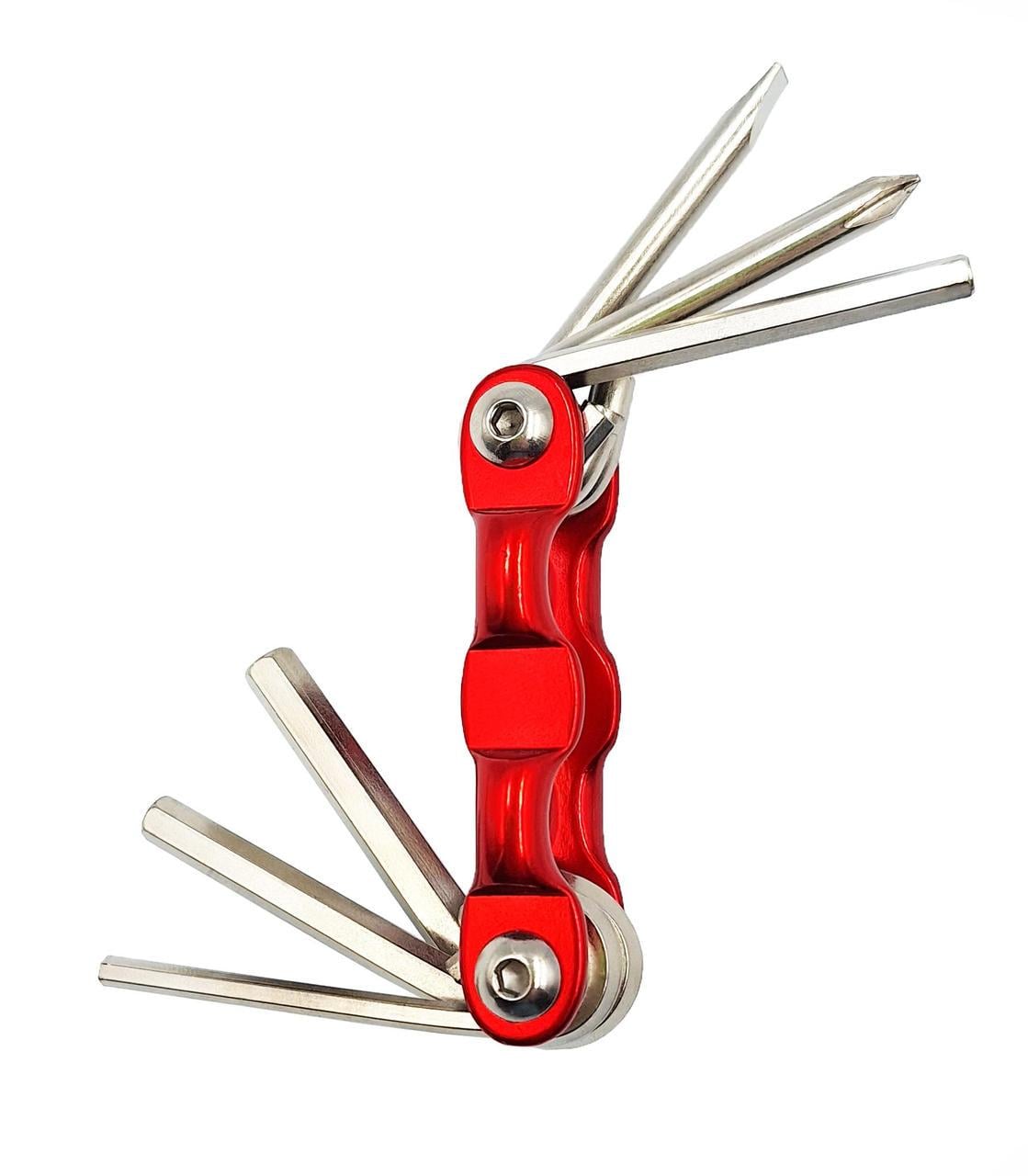Мультитул для велосипеда 6 функций Красный (G00005171)